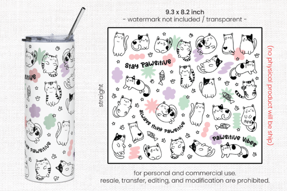 20ozTumbler, Pawsitive Cat Embroidery Design Review
