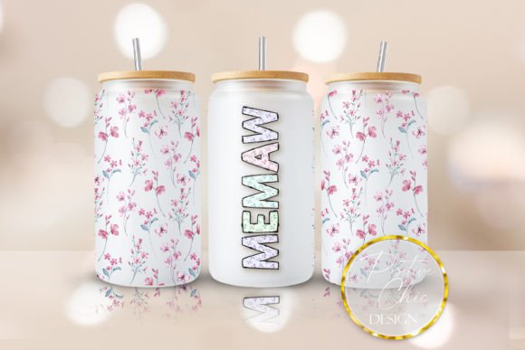 Floral Memaw 16 Oz Can Wrap Embroidery Design Review
