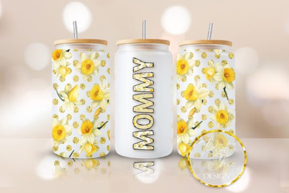 Floral Mommy 16oz Glass Can Wrap PNG Review