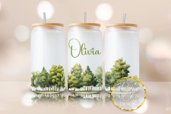 Forest Libbey Can Glass Wrap PNG UVDTF Review