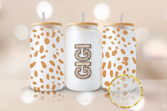 Gigi Animal Print Libbey Can Glass Wrap