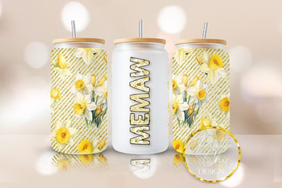 Memaw Floral Libbey Can Wrap PNG UVDTF Review