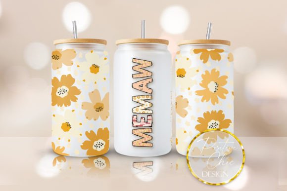 Memaw Libbey Can Glass Floral UVDTF Wrap Review
